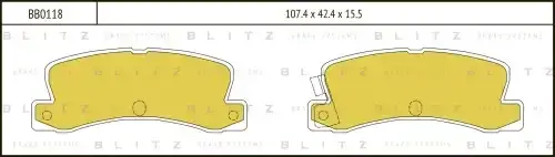 Тормозные колодки BLITZ BB0118