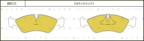 Тормозные колодки BLITZ BB0133