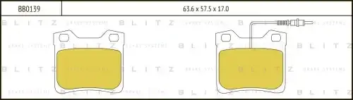 Тормозные колодки BLITZ BB0139
