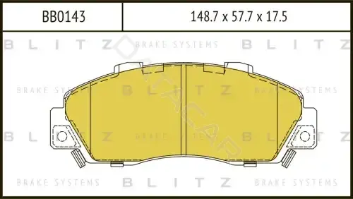 Тормозные колодки BLITZ BB0143