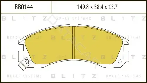 Тормозные колодки BLITZ BB0144