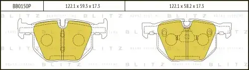 Тормозные колодки BLITZ BB0150P