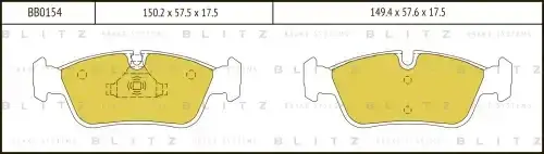 Тормозные колодки BLITZ BB0154