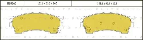 Тормозные колодки BLITZ BB0165