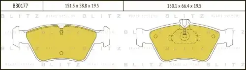 Тормозные колодки BLITZ BB0177