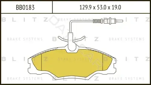 Тормозные колодки BLITZ BB0183
