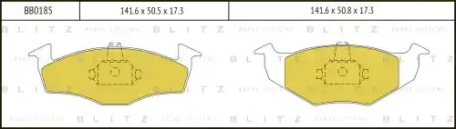 Тормозные колодки BLITZ BB0185