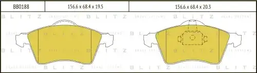 Тормозные колодки BLITZ BB0188