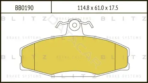 Тормозные колодки BLITZ BB0190