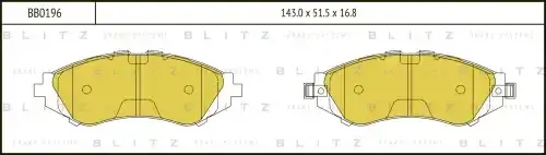 Тормозные колодки BLITZ BB0196