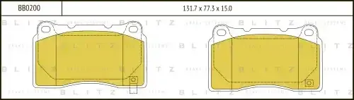 Тормозные колодки BLITZ BB0200