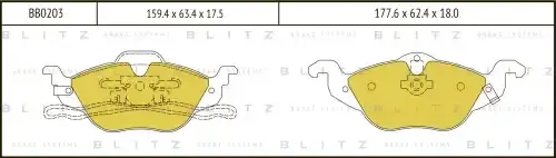 Тормозные колодки BLITZ BB0203