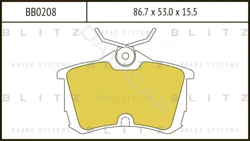 Тормозные колодки BLITZ BB0208