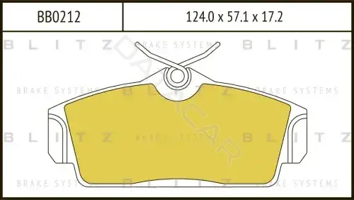 Тормозные колодки BLITZ BB0212