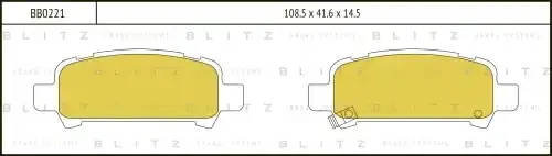 Тормозные колодки BLITZ BB0221
