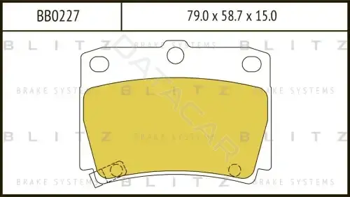Тормозные колодки BLITZ BB0227