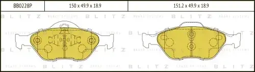 Тормозные колодки BLITZ BB0228P