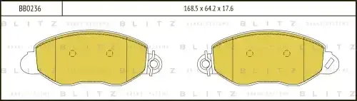 Тормозные колодки BLITZ BB0236