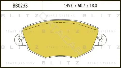 Тормозные колодки BLITZ BB0238
