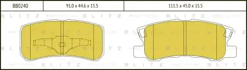 Тормозные колодки BLITZ BB0240