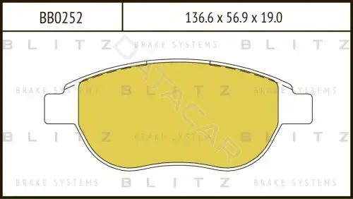 Тормозные колодки BLITZ BB0252