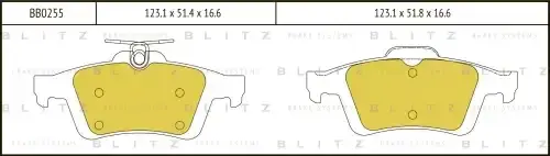 Тормозные колодки BLITZ BB0255