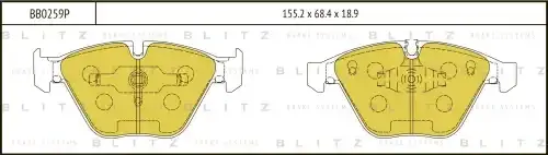 Тормозные колодки BLITZ BB0259P