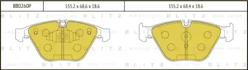 Тормозные колодки BLITZ BB0260P
