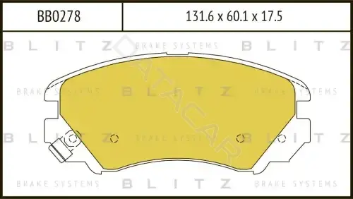 Тормозные колодки BLITZ BB0278