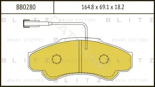 Тормозные колодки BLITZ BB0280