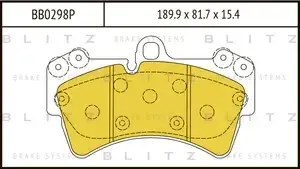Тормозные колодки BLITZ BB0298P