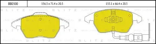 Тормозные колодки BLITZ BB0300
