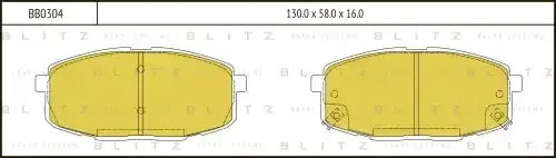 Тормозные колодки BLITZ BB0304