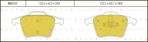 Тормозные колодки BLITZ BB0310