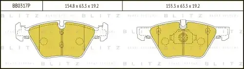 Тормозные колодки BLITZ BB0317P