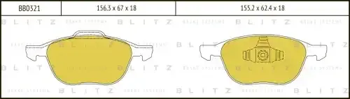 Тормозные колодки BLITZ BB0321