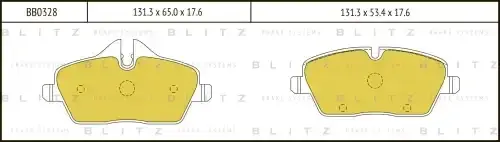 Тормозные колодки BLITZ BB0328