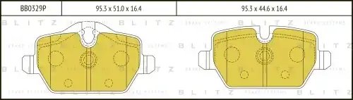 Тормозные колодки BLITZ BB0329P