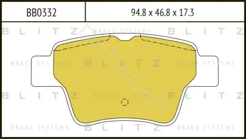 Тормозные колодки BLITZ BB0332