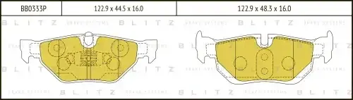 Тормозные колодки BLITZ BB0333P