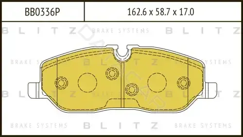 Тормозные колодки BLITZ BB0336P