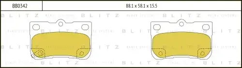 Тормозные колодки BLITZ BB0342