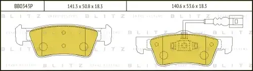 Тормозные колодки BLITZ BB0343P