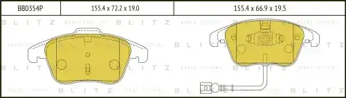 Тормозные колодки BLITZ BB0354P