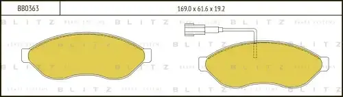 Тормозные колодки BLITZ BB0363