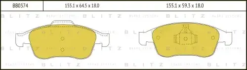 Тормозные колодки BLITZ BB0374