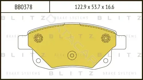 Тормозные колодки BLITZ BB0378