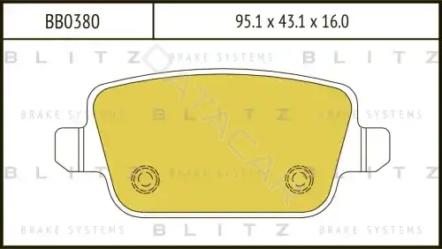 Тормозные колодки BLITZ BB0380