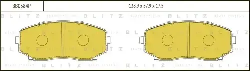 Тормозные колодки BLITZ BB0384P