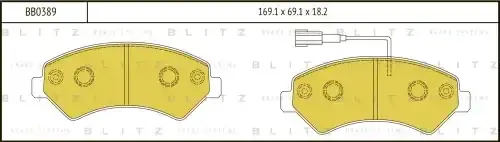 Тормозные колодки BLITZ BB0389